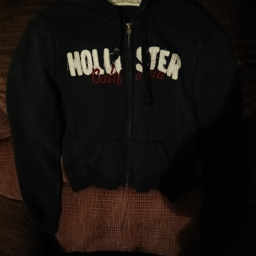 Hollister Kids Zippered Black Hoodie--Being Sold By My Autistic Son